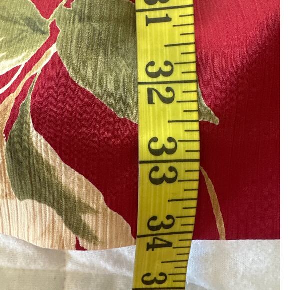 Vintage ALFRED DUNNER Womens Red Floral Tropical Retro Summer Midi Modest 16 - Picture 9 of 9